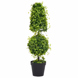 vidaXL Artificial Boxwood Plant with Pot Decor Artificial Flower Multi Sizes - 21.5 x 100 cm