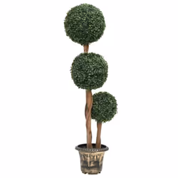 vidaXL Artificial Boxwood Plant with Pot Decor Artificial Flower Multi Sizes - 25 x 119 cm