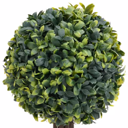 vidaXL 2x Artificial Boxwood Plants with Pots Ball Shaped Decor Multi Sizes - 11.5 x 41 cm - Additional view 4