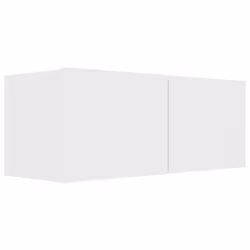 vidaXL TV Cabinet Set 2 Piece White Engineered Wood Furniture TV Stand Cabinet