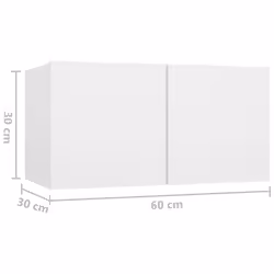 vidaXL TV Cabinet Set Engineered Wood Media Unit Multi Colours/Sizes 7/8 Piece - white, 80 x 30 x 30 cm
