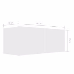 vidaXL TV Cabinet Set 7 Piece White Engineered Wood Hanging TV Hifi Cabinet - Additional view 7