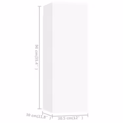 vidaXL TV Cabinet Set 4 Piece White Chipboard Home Furniture TV Stand Cabinet - Additional view 4