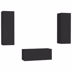 VidaXL 3078763, Black, Wood, Wood, 800 mm, 300 mm, 300 mm