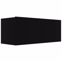 vidaXL TV Cabinet Set 6 Piece Black Engineered Wood Furniture TV Stand Cabinet