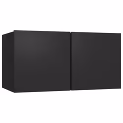 vidaXL TV Cabinet Set 2 Piece Black Engineered Wood Furniture TV Stand Cabinet