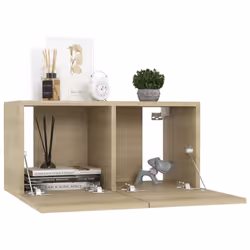 vidaXL TV Cabinet Set 6 Piece Sonoma Oak Engineered Wood Furniture TV Stand
