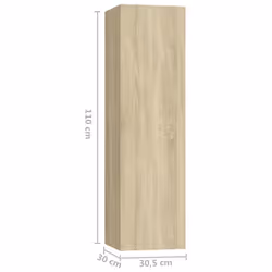 vidaXL TV Cabinet Set 3 Piece Sonoma Oak Engineered Wood Stand Living Room - Additional view 6