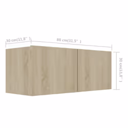 vidaXL TV Cabinet Set 4 Piece Sonoma Oak Engineered Wood Furniture TV Stand