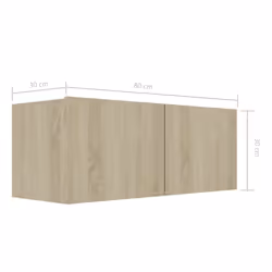 vidaXL TV Cabinet Set 8 Piece Sonoma Oak Engineered Wood Hanging TV Stand
