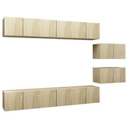 vidaXL 8x TV Cabinets Sonoma Oak Engineered Wood Hanging Hanging TV Stand