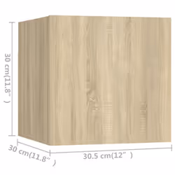 vidaXL TV Cabinet Set 4 Piece Sonoma Oak Engineered Wood Home TV Unit Stand - Additional view 5