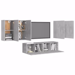 vidaXL TV Cabinet Set 6 Piece Chipboard TV Cabinet Multi Colours Multi Sizes - concrete grey - Additional view 2