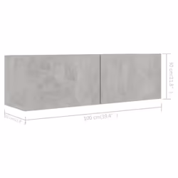 vidaXL TV Cabinet Set 5 Piece Concrete Grey Engineered Wood Hanging TV Unit
