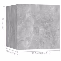 vidaXL TV Cabinet Set 5 Piece Concrete Grey Engineered Wood Hanging TV Unit - Additional view 6