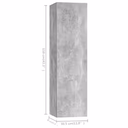 vidaXL TV Cabinet Set 5 Piece Concrete Grey Engineered Wood Hanging TV Unit - Additional view 8