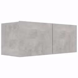 vidaXL TV Cabinet Set 2 Piece Concrete Grey Engineered Wood Hanging TV Unit