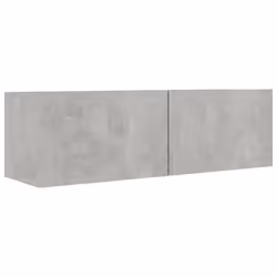 vidaXL TV Cabinet Set 2 Piece Concrete Grey Engineered Wood Hanging TV Unit - Additional view 4