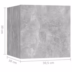 vidaXL TV Cabinet Set 8 Piece Concrete Grey Chipboard Furniture TV Hifi Set - Additional view 8