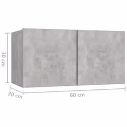 vidaXL TV Cabinet Set 7 Piece Concrete Grey Engineered Wood Hanging TV Cabinet - Additional view 6