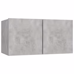 vidaXL TV Cabinet Set 8 Piece Concrete Grey Engineered Wood Hanging TV Cabinet