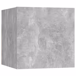 vidaXL TV Cabinet Set 4 Piece Concrete Grey Engineered Wood Hanging TV Cabinet