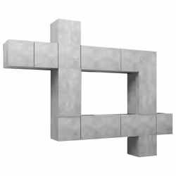 VidaXL 3079157, Grey, Wood, Wood, 600 mm, 10 pc(s)