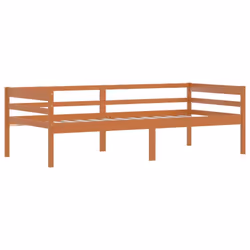 vidaXL Solid Wood Pine Bed Frame Honey Brown 90x200 cm Home Bedroom Furniture
