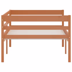 vidaXL Solid Wood Pine Bed Frame Honey Brown 90x200 cm Home Bedroom Furniture - Additional view 4