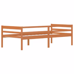 vidaXL Solid Wood Pine Bed Frame Honey Brown 90x200 cm Home Bedroom Furniture - Additional view 5