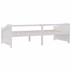 vidaXL Solid Pinewood 3-Seater Day Bed White Sleepover Guest Occasional Bed - Additional view 4