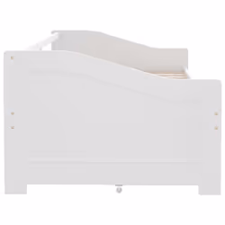 vidaXL Solid Pinewood 3-Seater Day Bed with Drawers White Occasional Sofa Bed - Additional view 5
