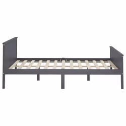 vidaXL Solid Wood Pine Bed Frame Wooden Bedstead Base Multi Sizes/Colours - grey, 160 x 200 cm - Additional view 4
