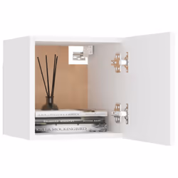vidaXL Bedside Cabinet White Engineered Wood Nightstand Side Table Bedroom