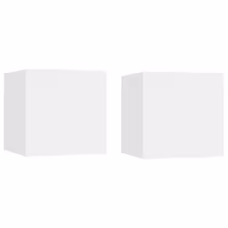 vidaXL 2x Bedside Cabinets White Engineered Wood Telephone Stand Side Table