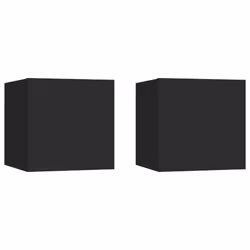 VidaXL 3079710, Black, Chipboard, 305 mm, 300 mm, 300 mm, 2 pc(s)