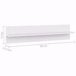 vidaXL 2/4x Wall Shelves Chipboard Wall-Mounted Hanging Shelf Multi Colours - white