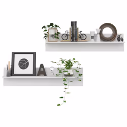 vidaXL 2/4x Wall Shelves Chipboard Wall-Mounted Hanging Shelf Multi Colours - white - Additional view 6