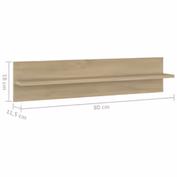 vidaXL 2/4x Wall Shelves Chipboard Wall-Mounted Hanging Shelf Multi Colours - sonoma oak