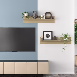 vidaXL 2/4x Wall Shelves Chipboard Wall-Mounted Hanging Shelf Multi Colours - sonoma oak - Additional view 7