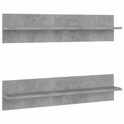vidaXL 2/4x Wall Shelves Chipboard Wall-Mounted Hanging Shelf Multi Colours - concrete grey