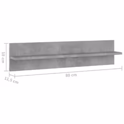 vidaXL 2/4x Wall Shelves Chipboard Wall-Mounted Hanging Shelf Multi Colours - concrete grey