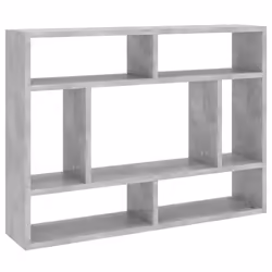 vidaXL Wall Shelf Concrete Grey Engineered Wood Hanging Wall Display Cabinet