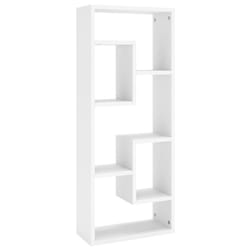 vidaXL Wall Shelf White Engineered Wood Household Wall Display Hanging Shelf