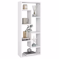 vidaXL Wall Shelf White Engineered Wood Household Wall Display Hanging Shelf
