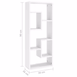 vidaXL Wall Shelf White Engineered Wood Household Wall Display Hanging Shelf - Additional view 4