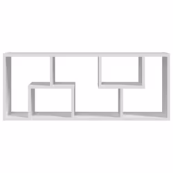 vidaXL Wall Shelf White Engineered Wood Household Wall Display Hanging Shelf - Additional view 6