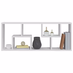 vidaXL Wall Shelf White Engineered Wood Household Wall Display Hanging Shelf - Additional view 7