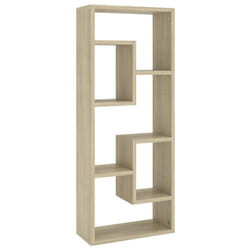 vidaXL Wall Shelf Sonoma Oak Engineered Wood Household Wall Hanging Cabinet