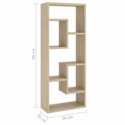 vidaXL Wall Shelf Sonoma Oak Engineered Wood Household Wall Hanging Cabinet - Additional view 4